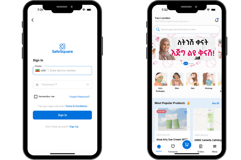 E-commerce: Safe Square